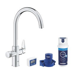 GROHE Blue Pure StartCurve Kit de démarrage avec filtre charbon compact, chrome (G30593000)