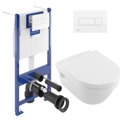 Pack WC Bâti-support avec Cuvette Architectura sans bride + Abattant Softclose + Plaque Blanche (ViConnectArchirim-2)