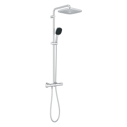 Vitalio Comfort 250 Colonne de douche avec mitigeur thermostatique + Douche de tête + Douchette 2 jets, chrome (G26696001)