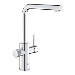 GROHE Blue Pure Minta mitigeur évier avec filtration de l'eau et douchette, chrome (G30601000)