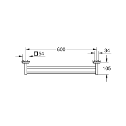 Start Cube Double Towel Bar 600mm