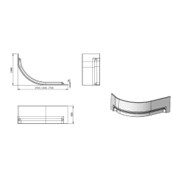 Laguna Fortuna Plus tablier de baignoire 170 cm en acrylique, orientation gauche, blanc (FOP1700L)