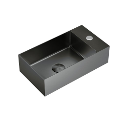 Ceramia Timeless Lave mains en Acier Inoxydable 304, 40x22x11cm, Gun Métal brossé PVD