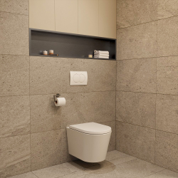 Ceramia Timeless Niche de Douche à encastrer, Acier Inoxydable 304, 120x28x10cm, Gun Métal brossé PVD