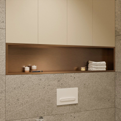 Ceramia Timeless Niche de Douche à encastrer, Acier Inoxydable 304, 120x28x10cm, Cuivre brossé PVD