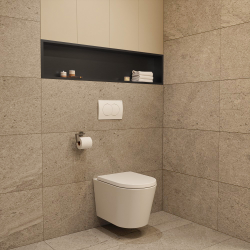 Ceramia Timeless Niche de Douche à encastrer, Acier Inoxydable 304, 120x28x10cm, Noir mat