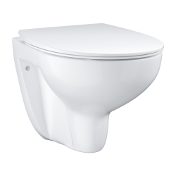 Bau Ceramic ensemble WC suspendu sans bride + abattant SoftClose en Duroplast, blanc (G39899000)