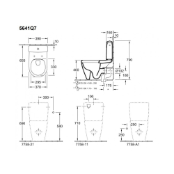 Avento Pack WC à poser compact sans bride avec abattant frein de chute déclipsable (5641Q701)