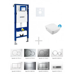 Pack WC Geberit Duofix + Cuvette Villeroy & Boch Softclose + Commande Geberit Sigma01 Chrome