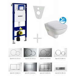 Pack WC Geberit Duofix + Cuvette Kolo Style Softclose + Commande Geberit Sigma01 Chrome Mat