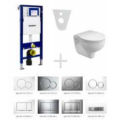 Pack WC Geberit Duofix + Cuvette Kolo Record + Commande Geberit Sigma01 Chrome Mat