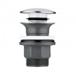 Nicoll Easyphon Siphon d'évier Bi-matière avec joint intégré 6/4, rosace  et tuyau de vidange (0202075)